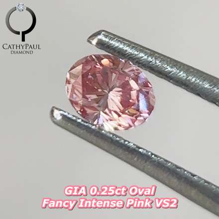 0.25ct粉紅彩鑽石