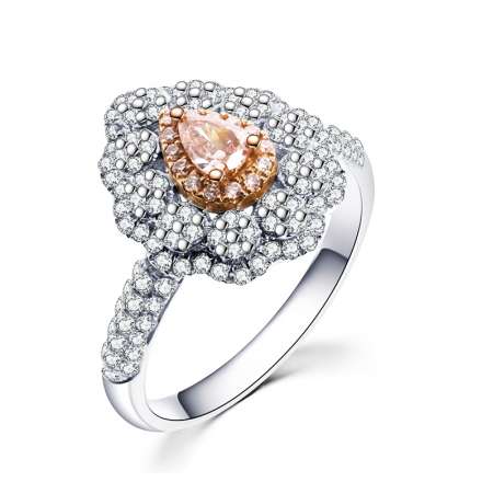 18K粉紅鑽石戒指