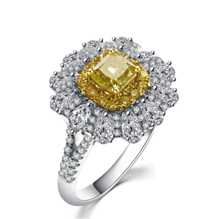 18K黃鑽石戒指