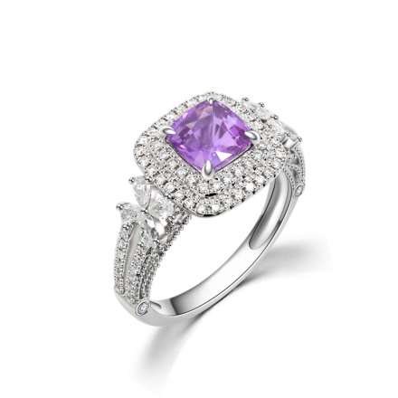 18K紫粉紅寶石