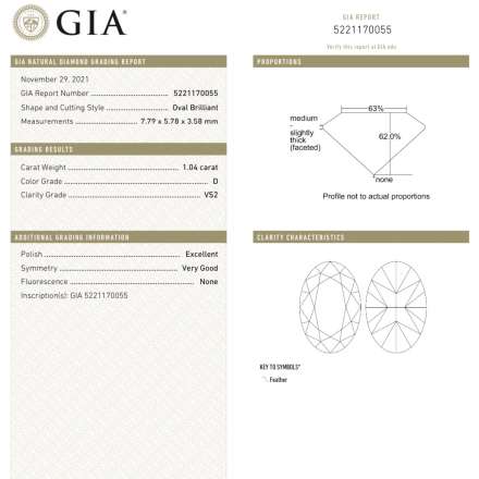 1.04ct Oval D VS2