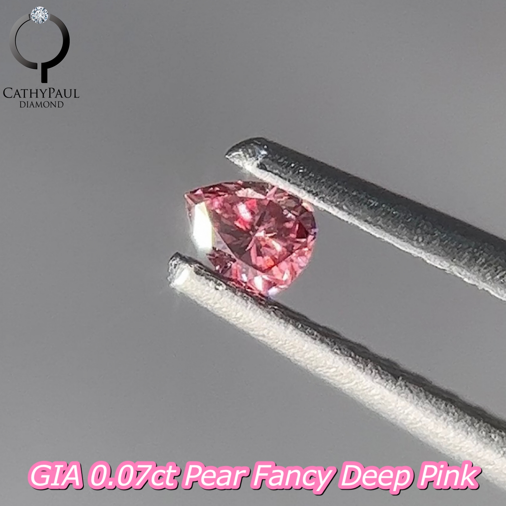 0.07ct 粉紅彩鑽石