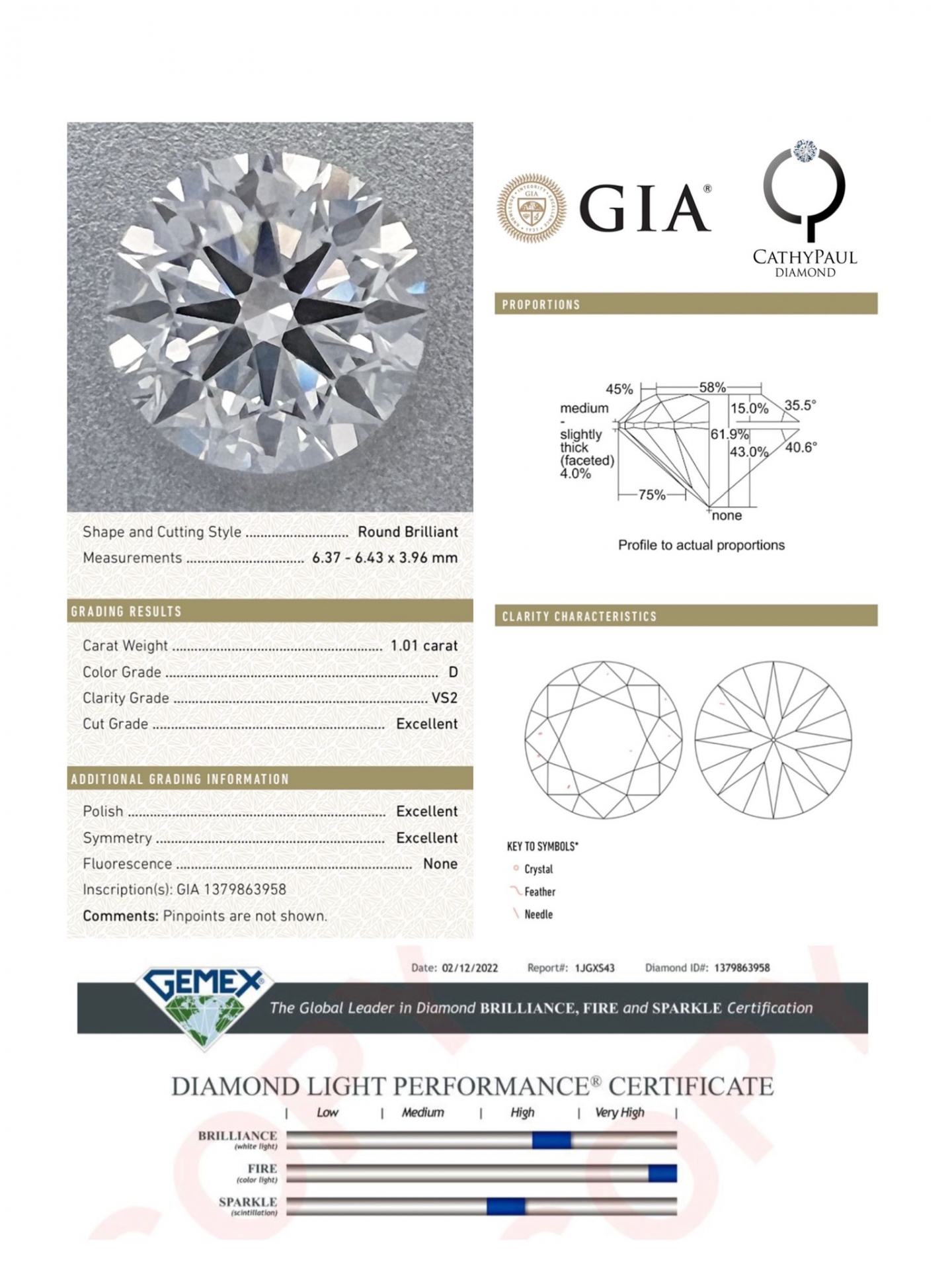 1.01ct D VS2