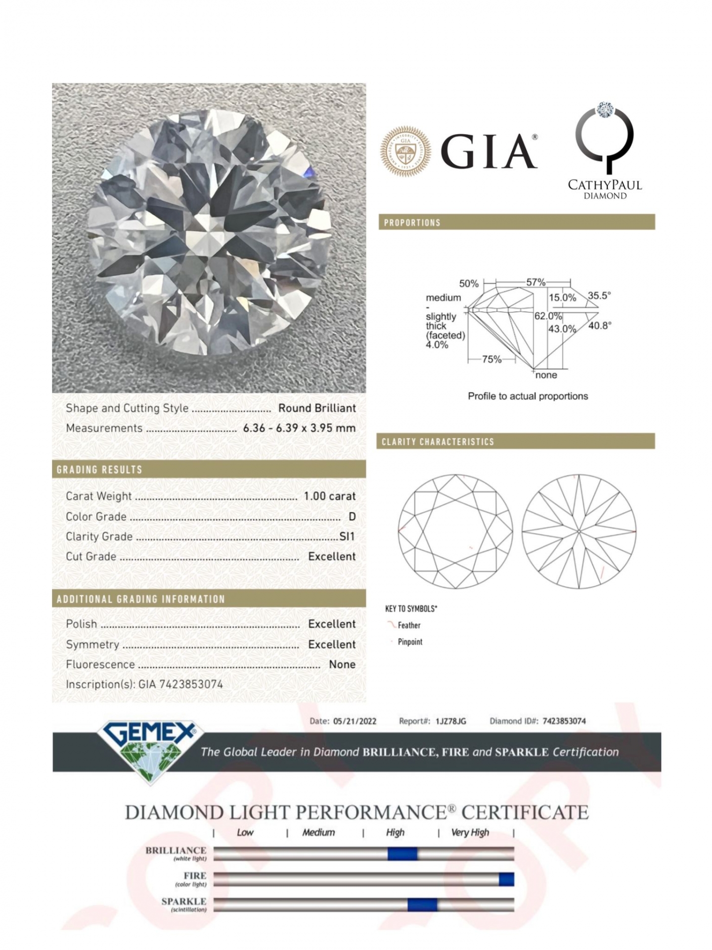 1.00ct D SI1