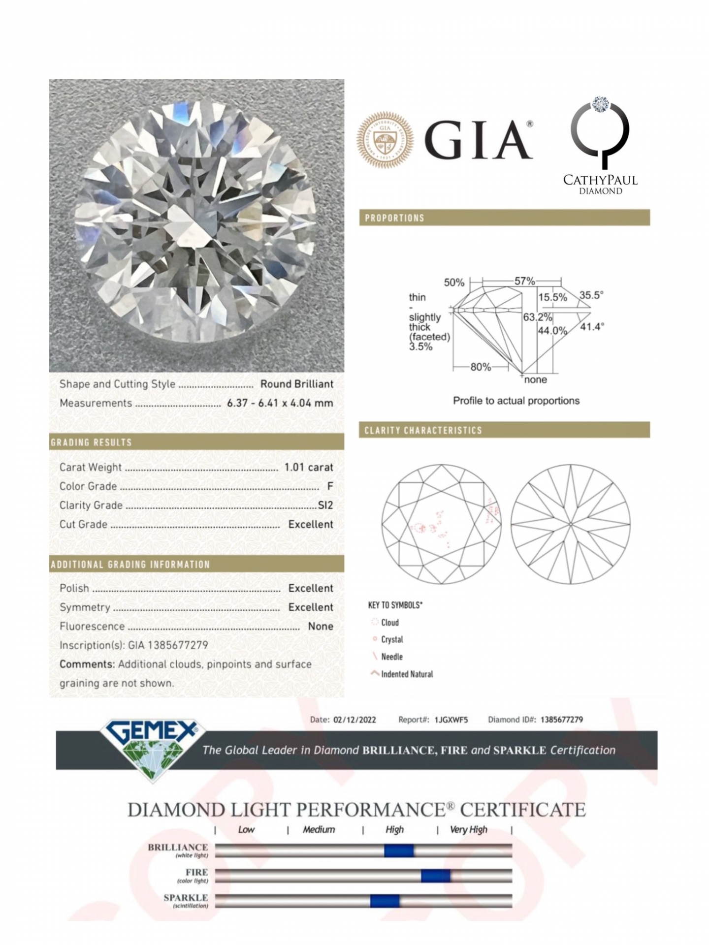 1.01ct F SI2